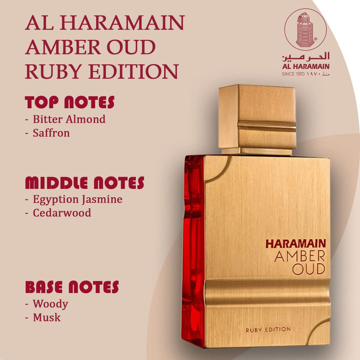 Al Haramain Amber Oud Ruby Eau De Parfum Unisex 3.3 onzas