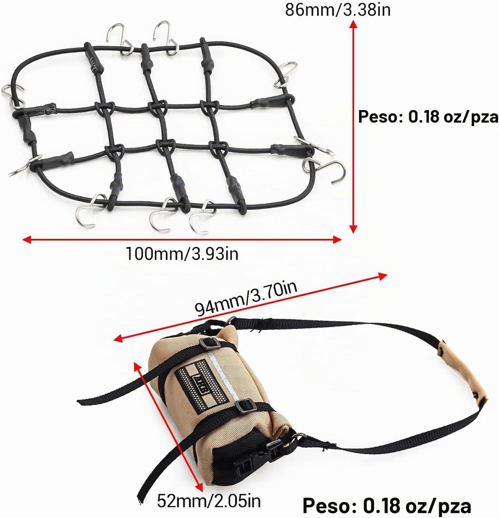 Set de accesorios para RC Crawler 10 piezas 1/18 1/24 Escala
