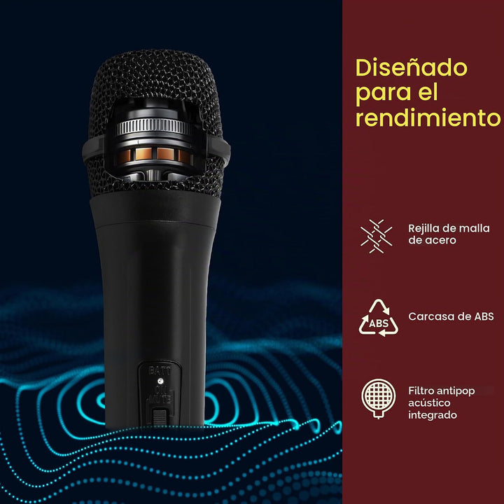 Pyle Sistema de Micrófono Inalámbrico VHF Portátil - Conjunto Trans...