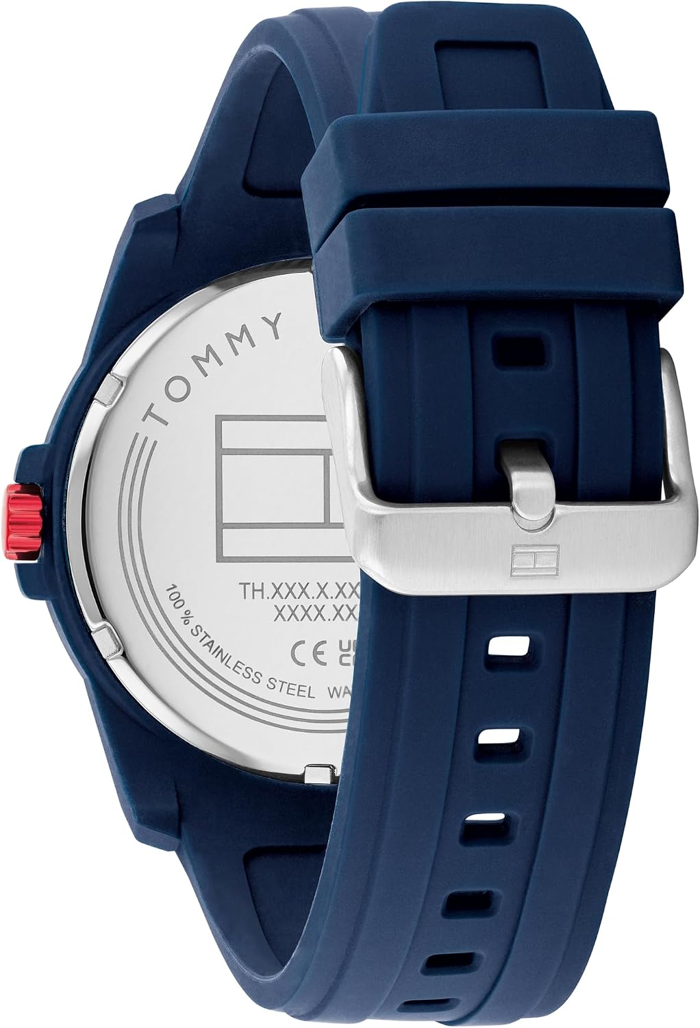 Tommy Hilfiger Reloj de Caballero de Cuarzo con 3 Manecillas – Estilo Casual Deportivo, Correa de Silicona, Resistente al Agua hasta 50 Metros, Reloj de Pulsera para Uso Diario, Regalo para Él - 44mm