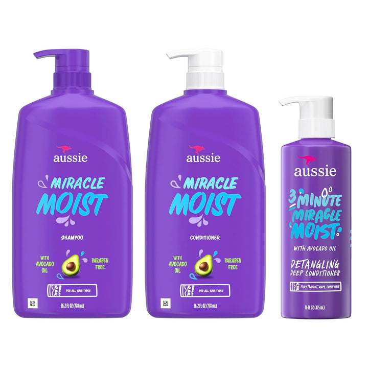 Aussie Miracle Moist Shampoo y acondicionador con acondicionador pr...