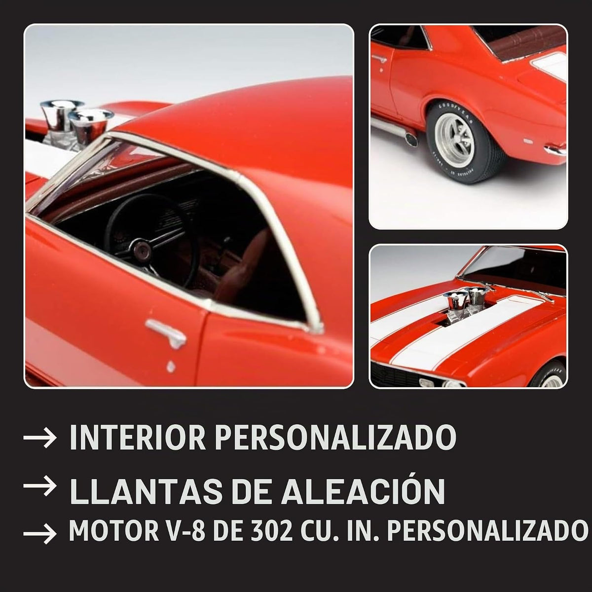 AMT 1968 Chevy Camaro Z/28 Kit de modelo a escala 1:25
