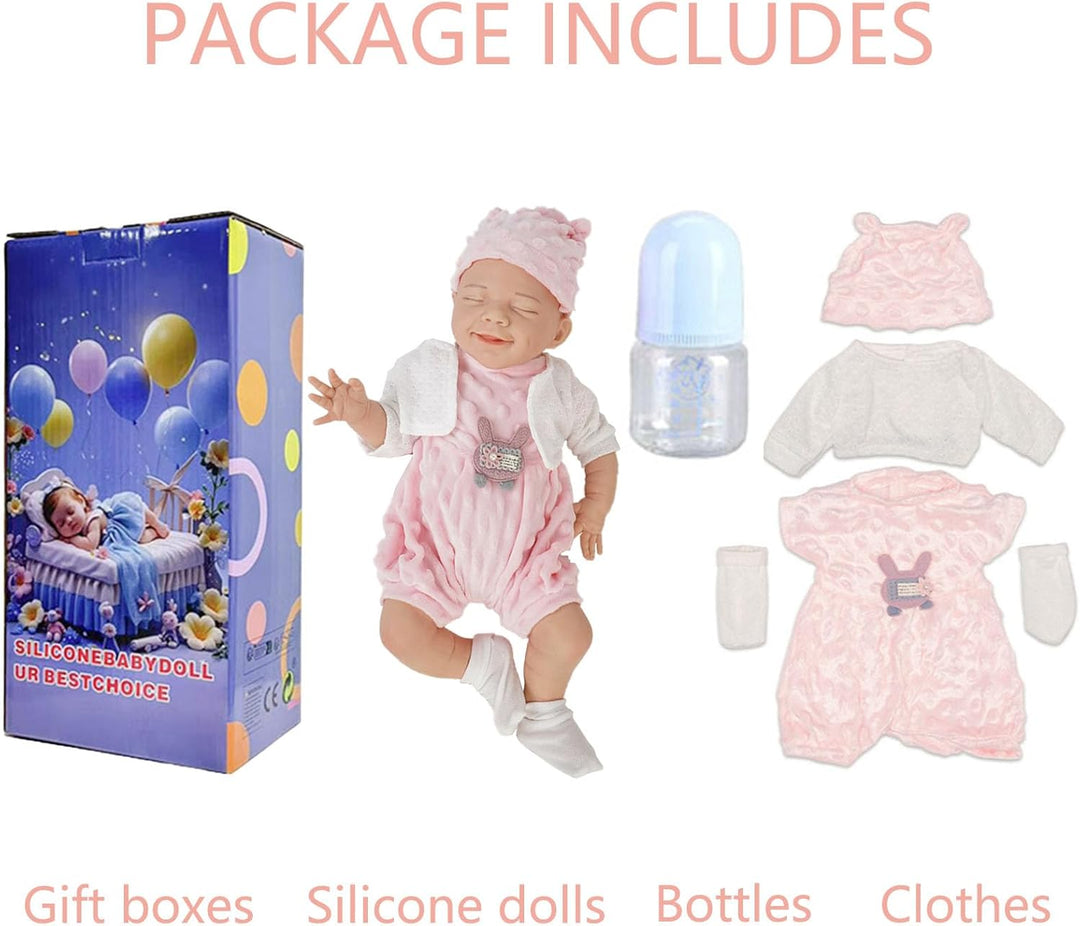 Muñecas de bebé Reborn de silicona de 18 pulgadas, muñeca de bebé r...