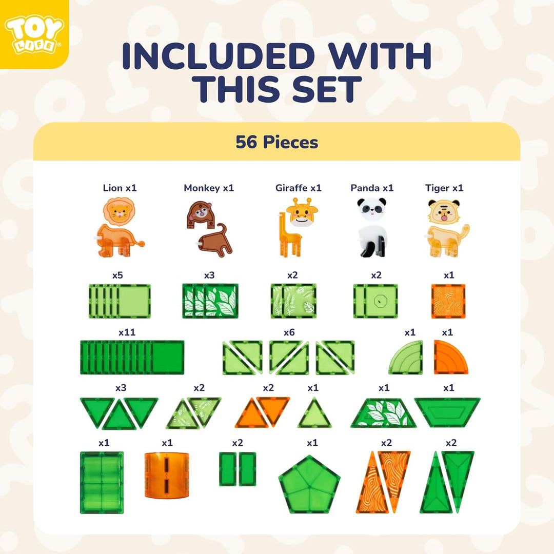 TOY Life Azulejos Magnéticos para Niños Pequeños de 3-5 Años, 56 Pi...