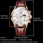 OLEVS Relojes para Hombres Lujo Cara Grande Relojes Resistente al Agua