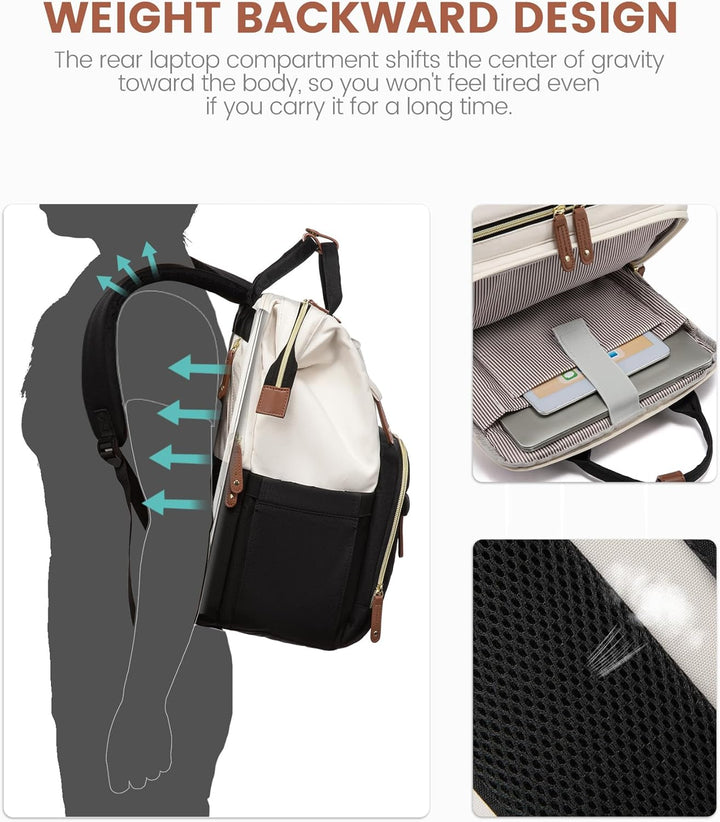 LOVEVOOK - Mochila para laptop de mujer, 17.3'' impermeable...