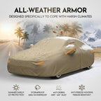 Kaugung Funda de automóvil de ajuste personalizado para BMW Serie 5 528i 530 530i 535i 540i M5 (1988-2026), resistente al agua, para todo tipo de clima, con cremallera para puerta del conductor