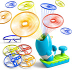24 piezas de lanzador de discos voladores para interiores y exteriores, juguetes de regalo para niños de 3, 4, 5, 6 años, juguetes para exteriores para niños de 3 a 5 4 a 8 años, ideal para niños de 3, 4, 5, 6 años, regalos de cumpleaños