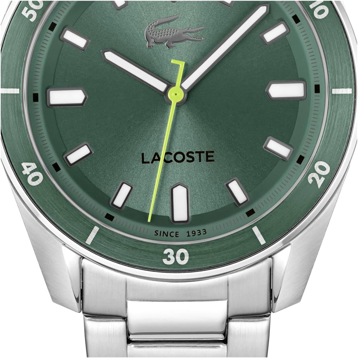 Lacoste Boston Reloj de pulsera de cuarzo para hombre de 3H, acero inoxidable - pieza moderna y clásica - regalo para él, 39mm