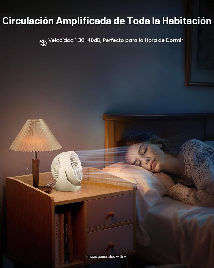 Gaiatop Ventilador de escritorio, ventilador eléctrico portátil de...