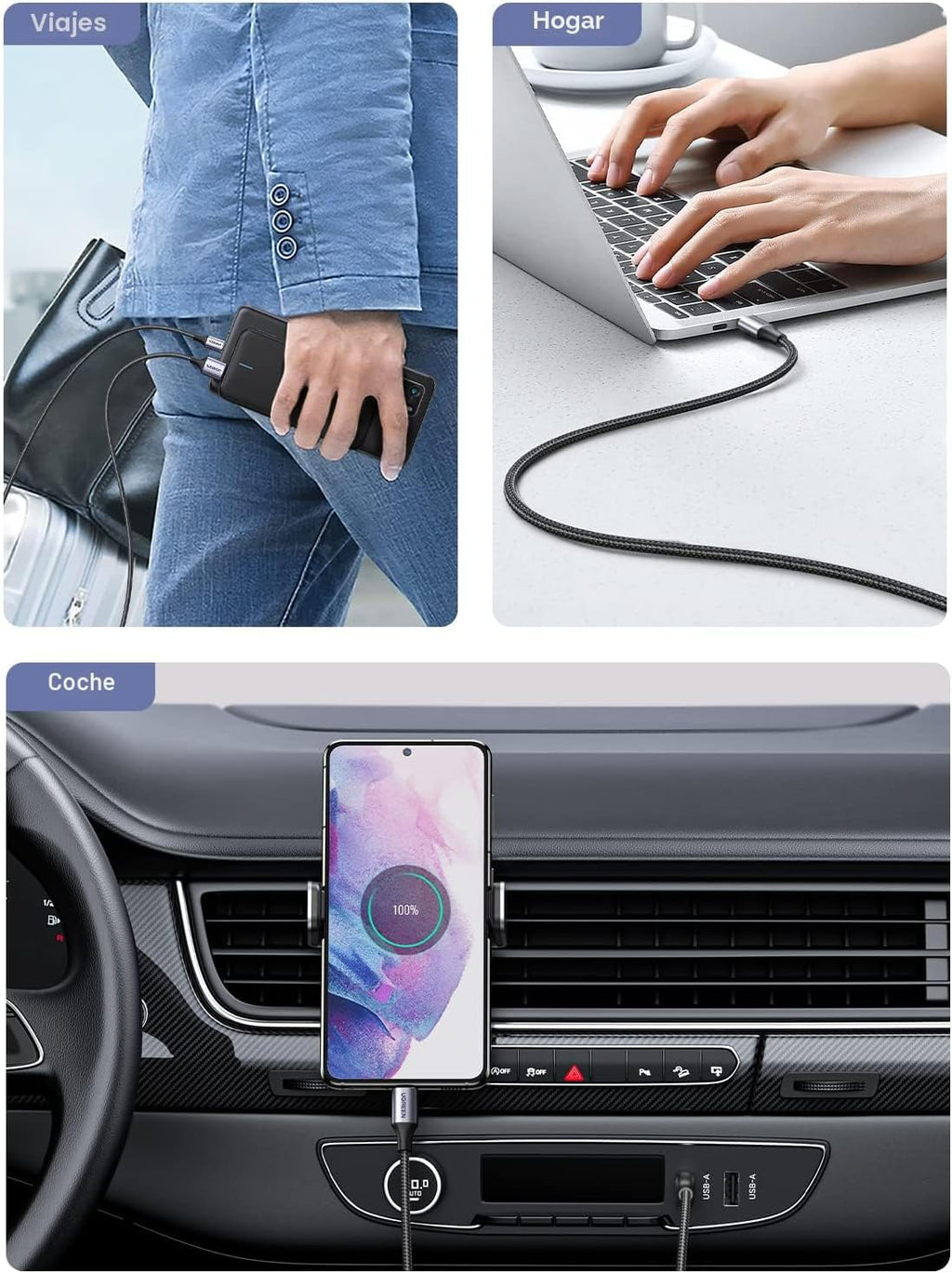 UGREEN Nexode Power Bank 20000mAh 130W Bundle con cable USB a USB C