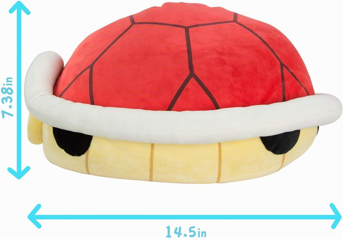 Club Mocchi Mocchi Mario Kart - Sombrero de Mario de peluche | Muy suave | ideal para niños y coleccionistas, concha roja