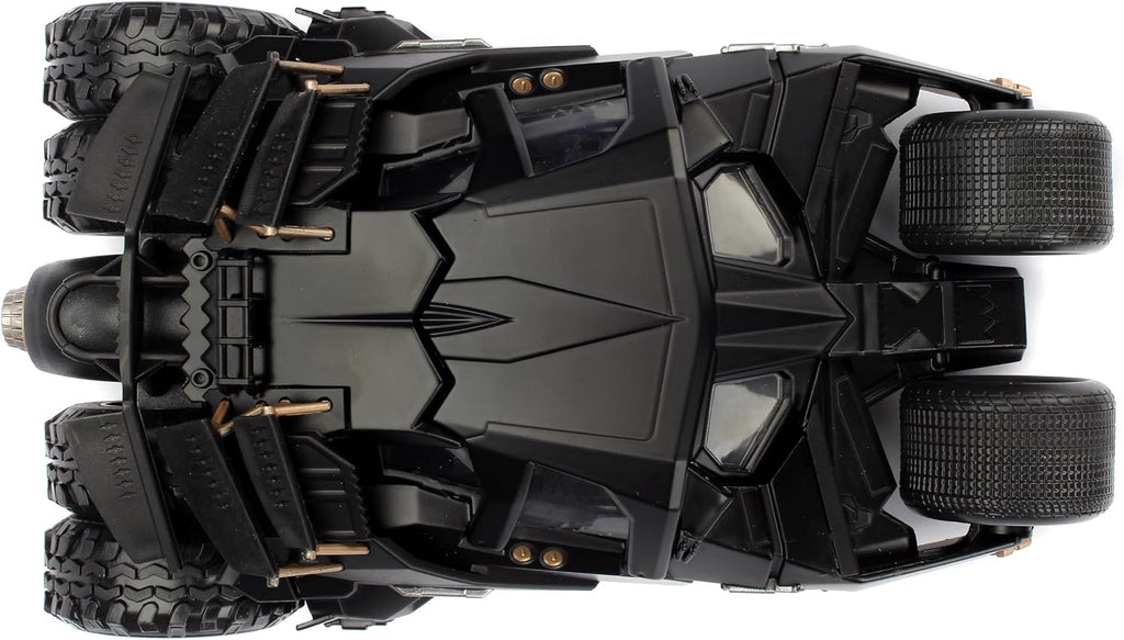 Jada Toys DC Comics 2008 El Caballero Oscuro Batimóvil con figura de Batman, vehículo coleccionable de metal fundido a escala 1:24, niños, metales, 2008, multicolor estándar