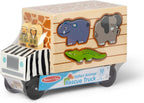 Camión de rescate de animales de Melissa & Doug, varias formas, Estándar, talla única , Rojo
