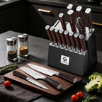 imarku Juego de cuchillos japoneses Santoku de acero inoxidable de 18