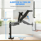 Rfiver Soporte de escritorio para monitor doble para pantallas de 17 a 34