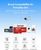 Lexar E-Series 64GB 2 PK Micro SD Tarjeta microSDXC UHS-I Tarjeta de