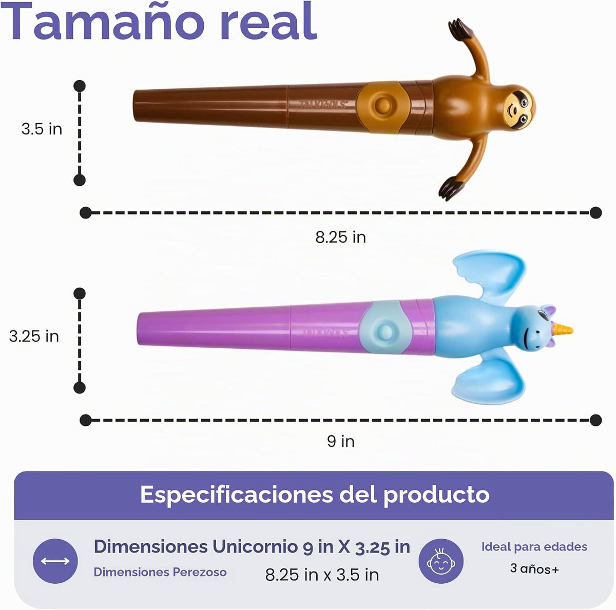 TalkTools Jiggler - Herramienta motora oral para niños, masajeador facial oral, conciencia sensorial para mandíbula y labios, vibración calmante para redondear y alimentar los labios, unicornio y
