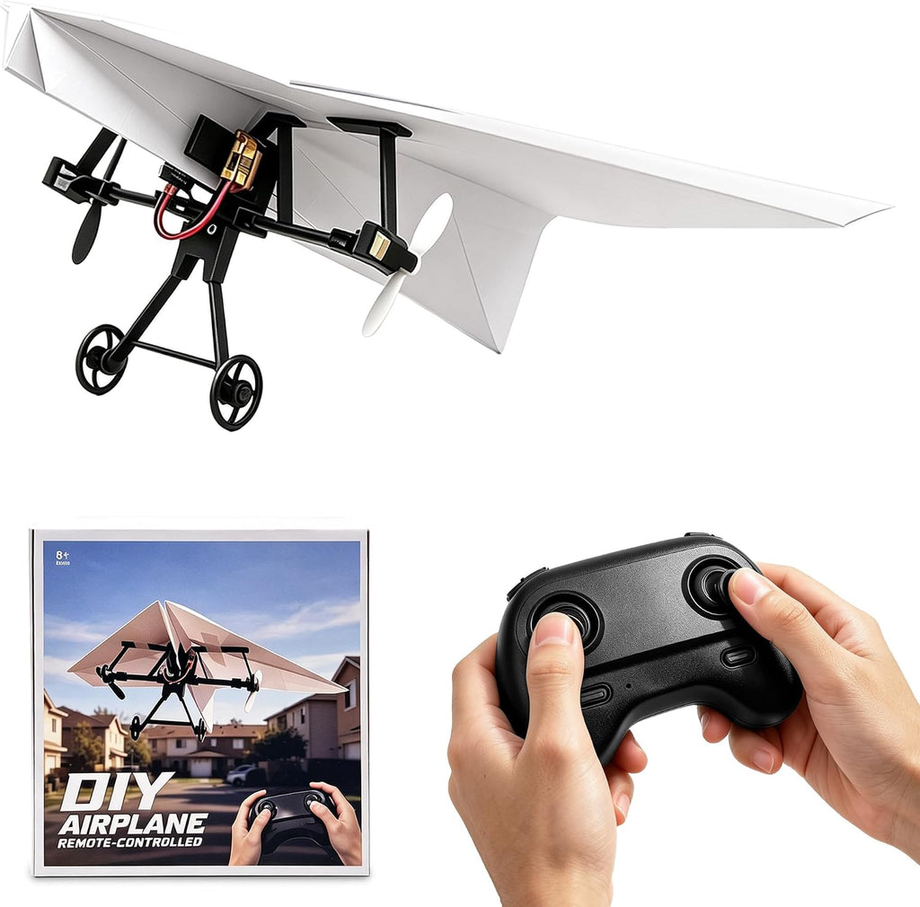 1 kit de avión de papel RC DIY para aficionados, pilotos y
