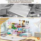Organizador acrílico de 16 cajones para almacenamiento y maquillaje para escritorio