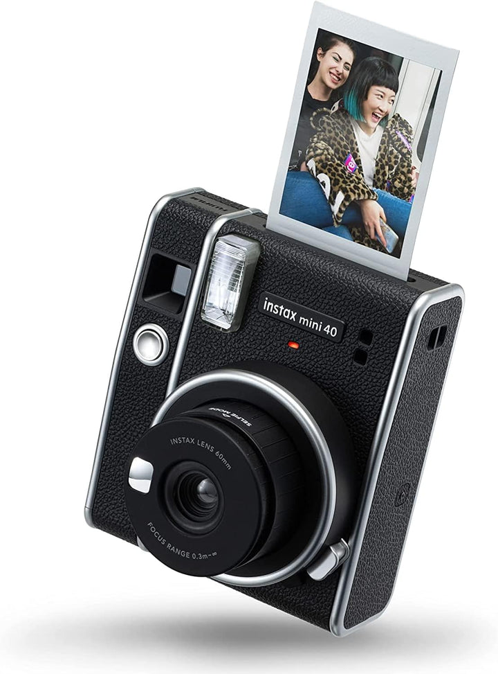 Fujifilm Cámara Instax Mini 40 de película instantánea negra + paqu...