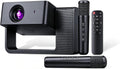 Proyector de karaoke 3 en 1 con altavoz, WiFi 1080P Bluetooth