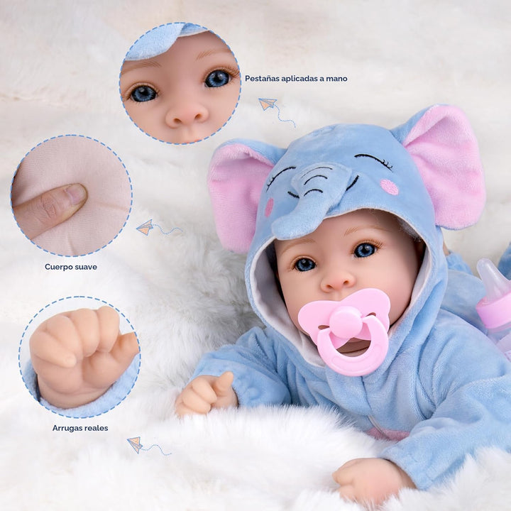 Aori Muñeca de bebé niño de 17 pulgadas, muñecas de bebé de la vida...