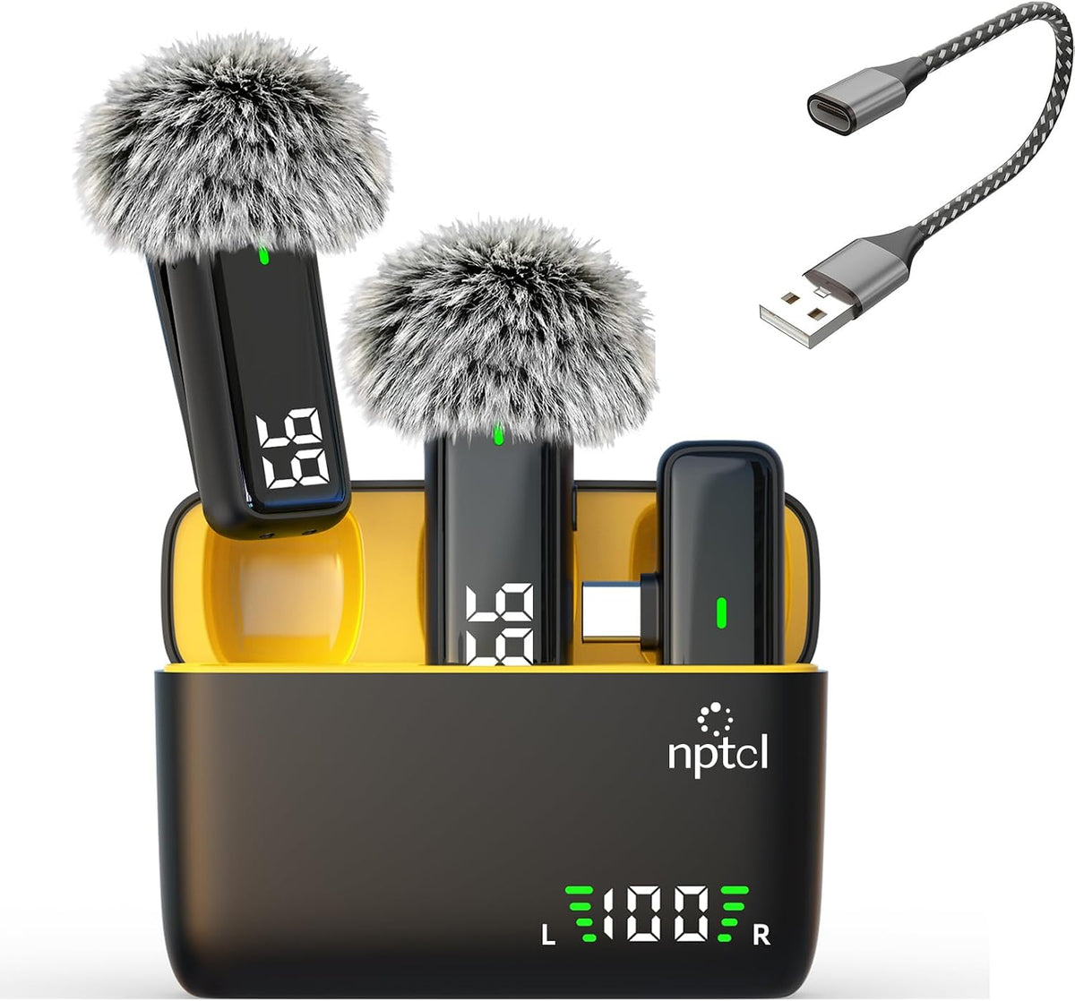 Micrófono inalámbrico USB tipo C para iPhone 17/15/16 PC ordenador