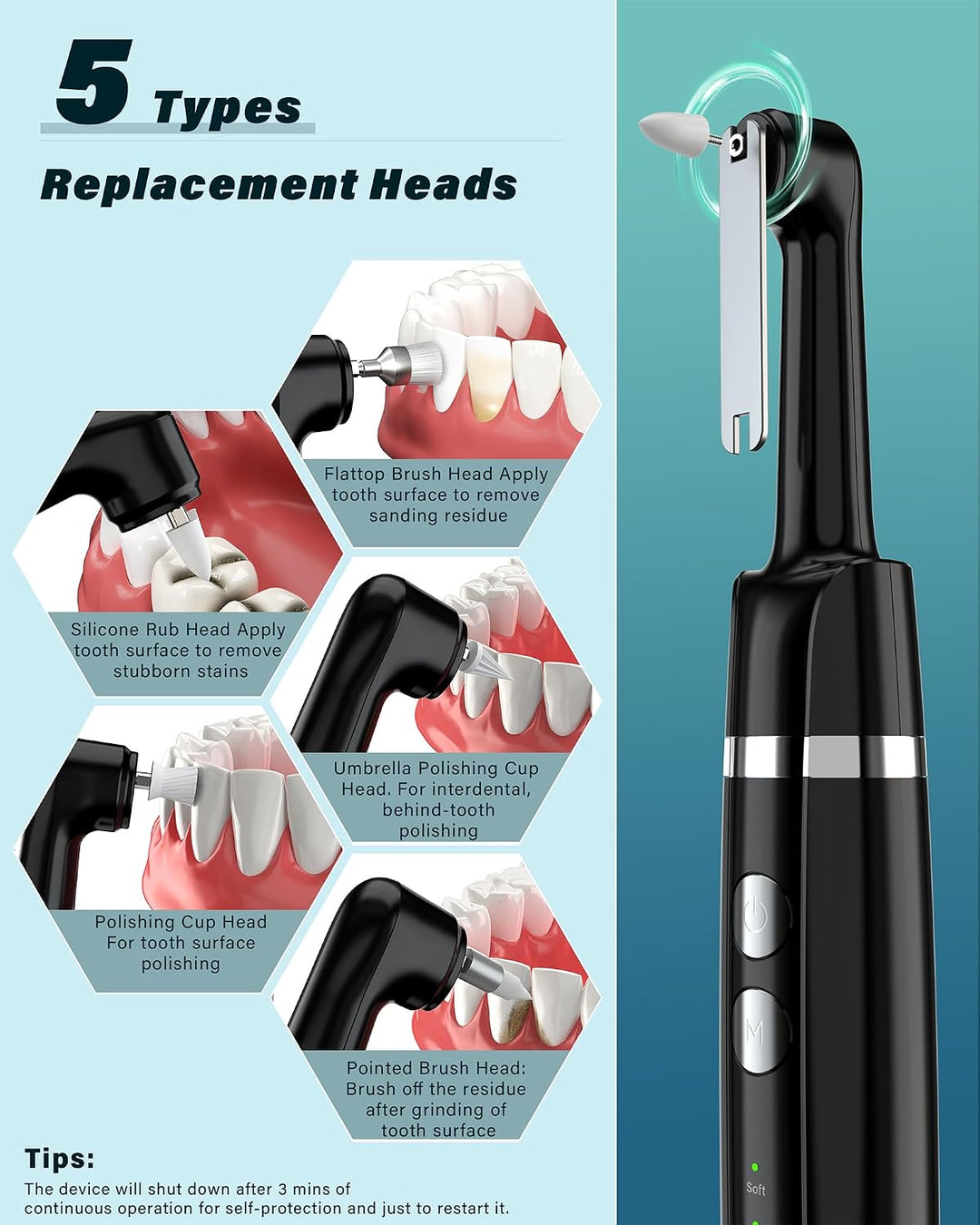 Pulidor de Dientes, Kit Recargable de Blanqueamiento Dental para Li...