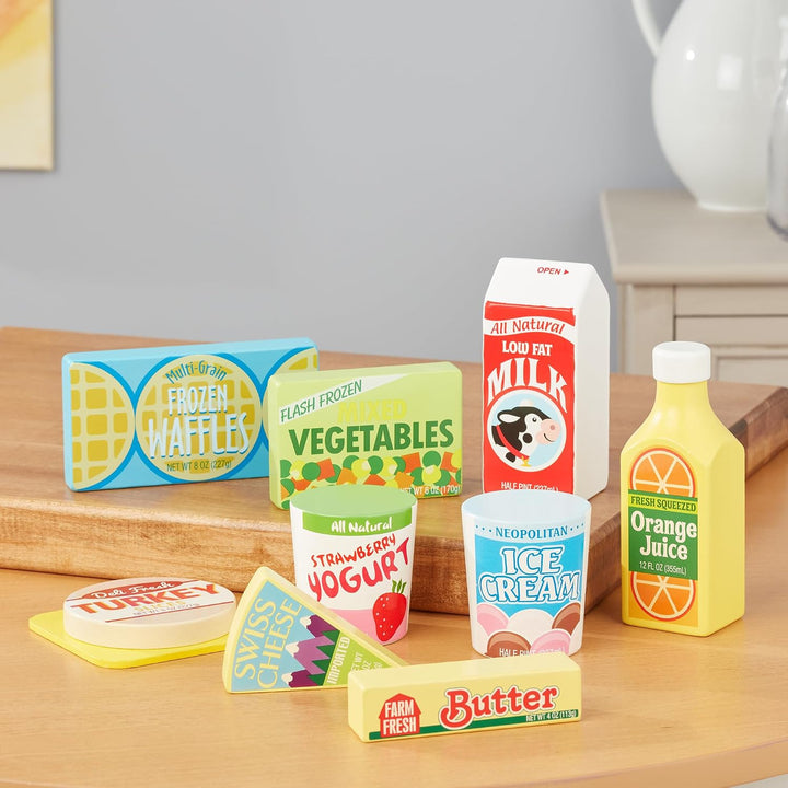 Melissa &amp; Doug, conjunto de alimentos de nevera, Anaranjado | 9...