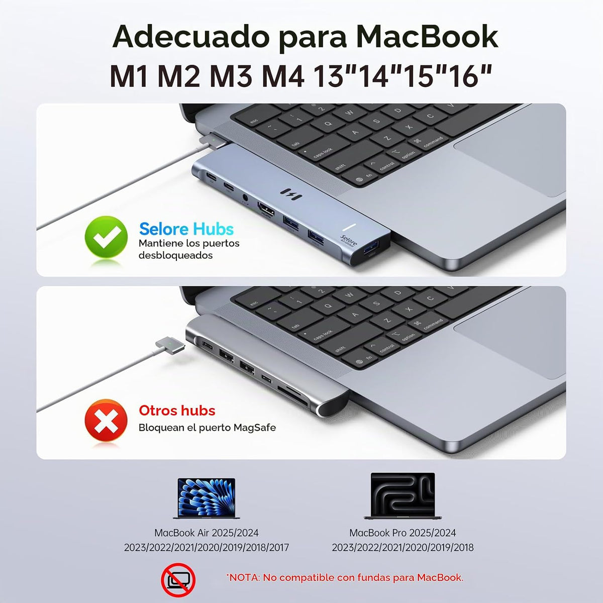 Adaptador USB C Hub HDMI para MacBook Pro\/Air M1 M2 M3 2024 2023 1...