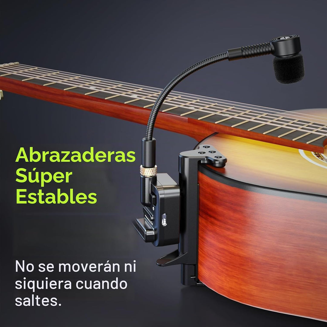 Xvive Sistema inalámbrico de guitarra acústica U8 2.4GHz transmisor...