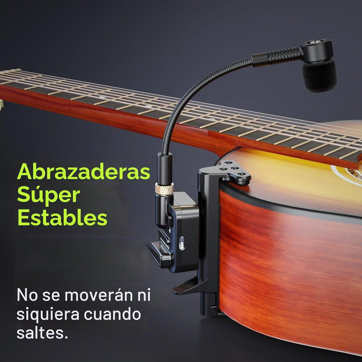 Xvive Sistema inalámbrico de guitarra acústica U8 2.4GHz transmisor y receptor