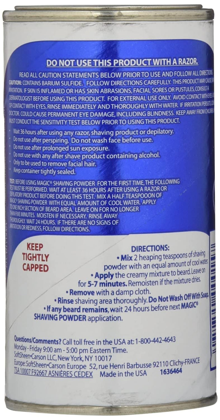 Magic Soft Sheen Carson Magic - Polvo de afeitar de fuerza regular,...