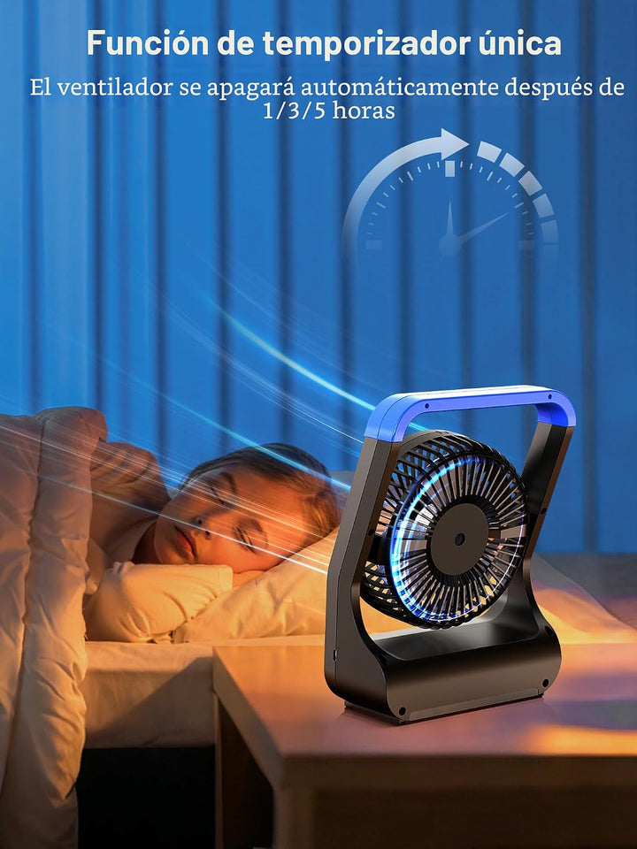 Gazeled F24 Ventilador alimentado por batería, ventilador de campin...