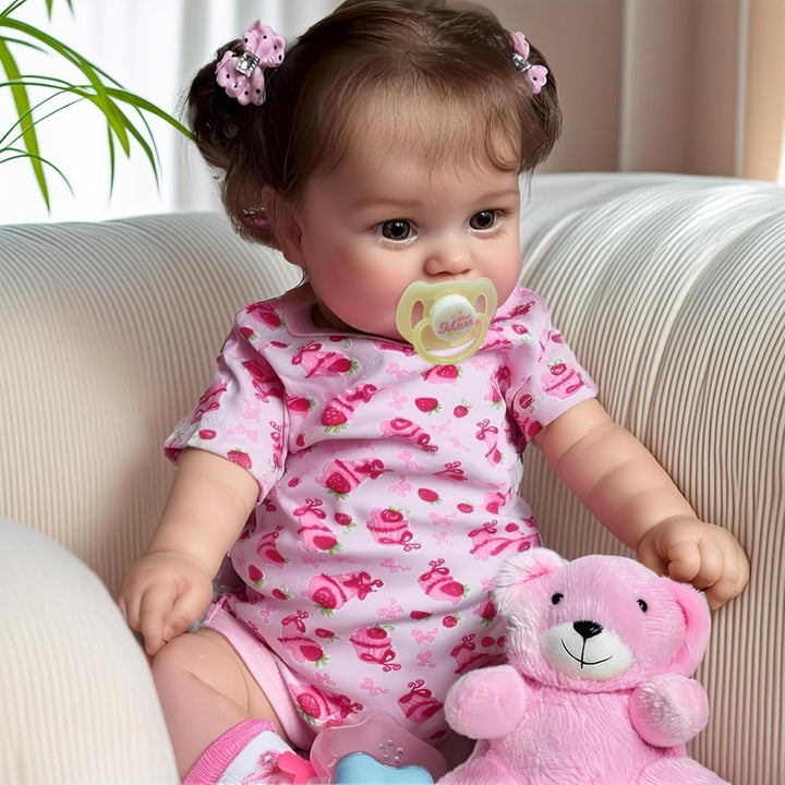 JIZHI Muñecas realistas de bebé recién nacido, 20 pulgadas, con sen...