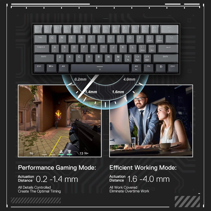 Redragon K617 GB Rapid Trigger HE Teclado para juegos con cable HE,...