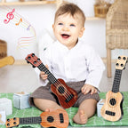 Mini guitarra para niños, 12 unidades, 10 pulgadas, 4 cuerdas, mini ukelele
