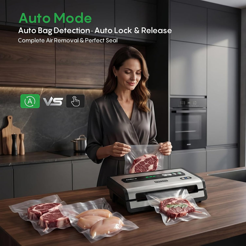 FRESKO Sellador de vacío automático para alimentos, sello continuo 40