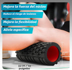 Rodillo de Espuma para Masajeador de Tejido Profundo, Rodillo de Ejercicio Patentado de Alta Densidad de 13" para Masaje Muscular y Liberación de Puntos Gatillo Miofasciales, Rodillo para