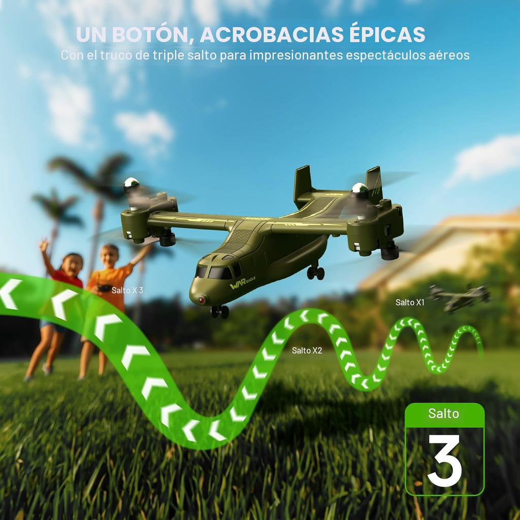 SYMA X550 RC Plane, 4CH Tiltrotor para Kids & Beginners, Stunt Flight