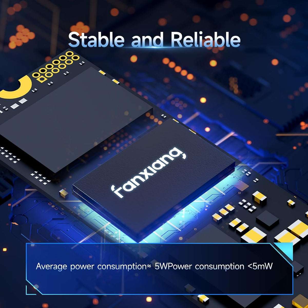 fanxiang SSD NVMe de 500 GB, PCIe Gen4 M.2, hasta 4700 MB\/s, SSD i...