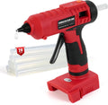 Pistola de pegamento caliente inalámbrica de 100 W para batería Milwaukee M18, kit de pistola de pegamento de calor rápido antigoteo con 20 barras de pegamento de 0.433 × 5.906 in, batería excluida