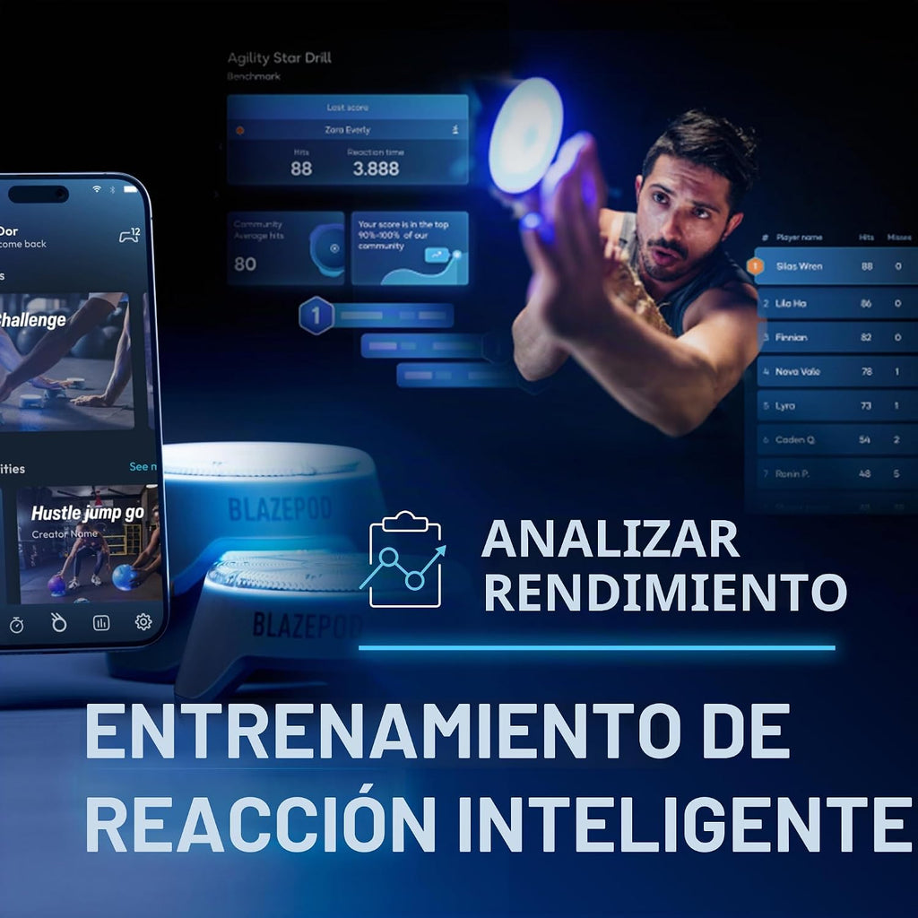 BlazePod Kit de entrenamiento de reacción Smart Pods para ejercicios de velocidad, agilidad y cognitivos, entrenamiento profesional para atletas, entrenadores, terapeutas y entrenadores, acceso a la