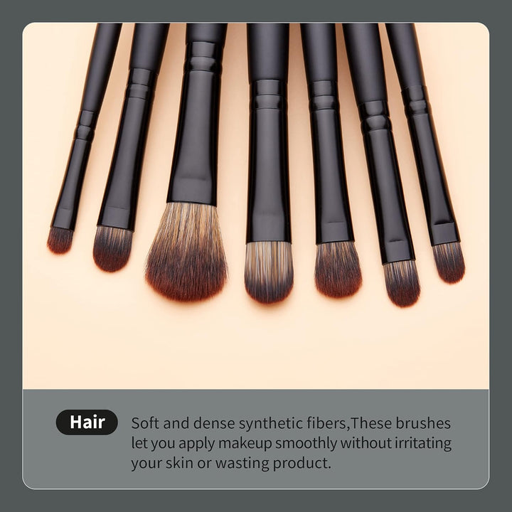 Jessup Juego de brochas de maquillaje veganas con corrector en polv...
