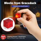 200 bloques magnéticos con bloques de luz, bloques de construcción magnéticos, juguetes de cubo de construcción magnéticos, juguetes de aprendizaje sensorial STEM, regalos de cumpleaños de Pascua, Navidad para niños y niñas a partir de 3 años