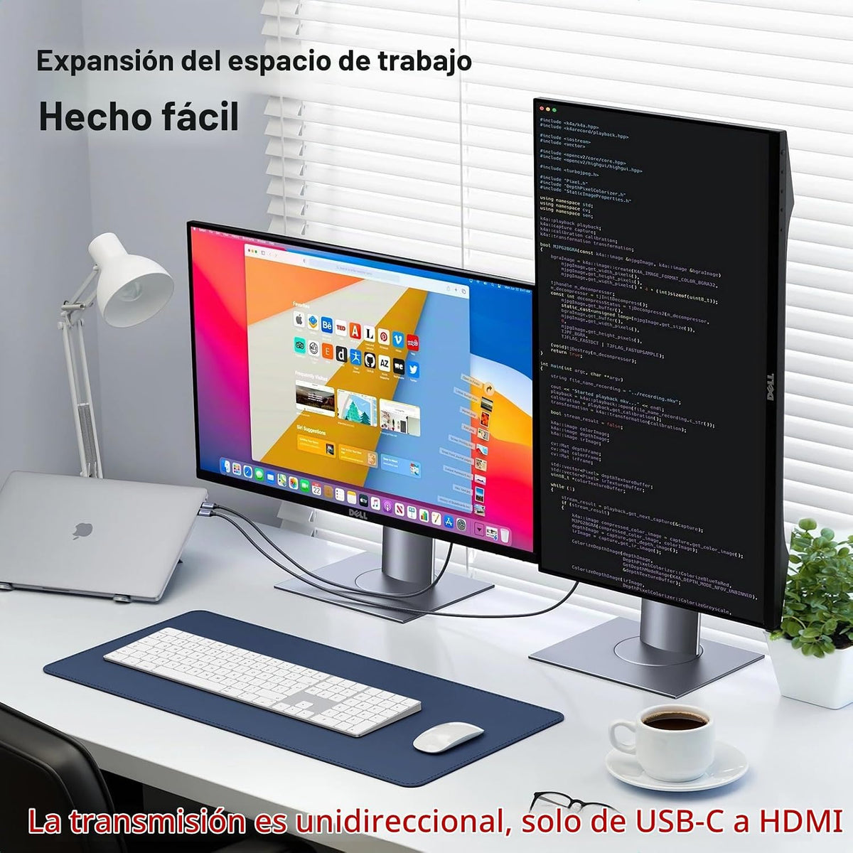 UGREEN USB C a HDMI 2.1 Cable 8K@60Hz 4K@240Hz para Home Office, 6.6FT