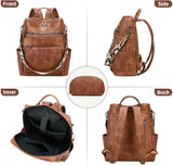 Mochila de cuero vegano AGLOD para laptop para mujer, mochila de 15...