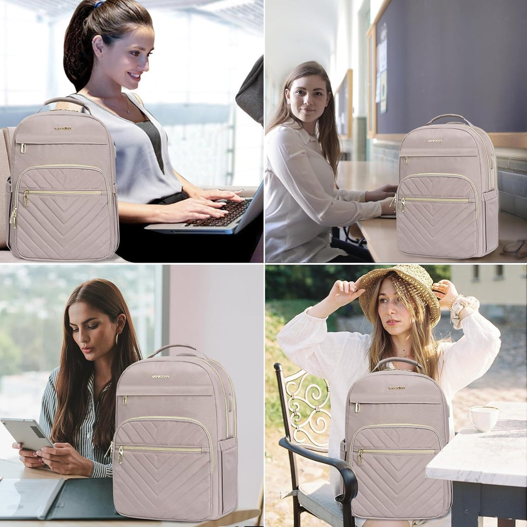 VANKEAN Mochila para laptop de 17.3 pulgadas para mujer, bolsa de t...