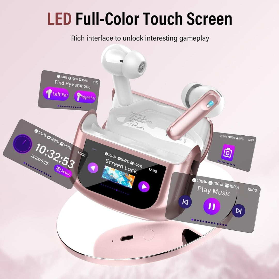Thunelec Auriculares inalámbricos, auriculares Bluetooth 5.4 con pa...